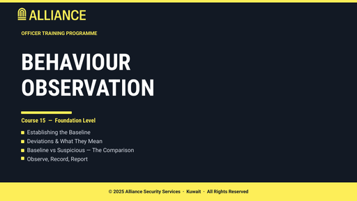 Behaviour Observation