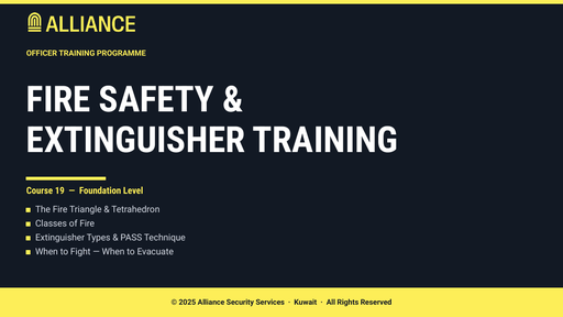 Fire Safety & Extinguisher Training
