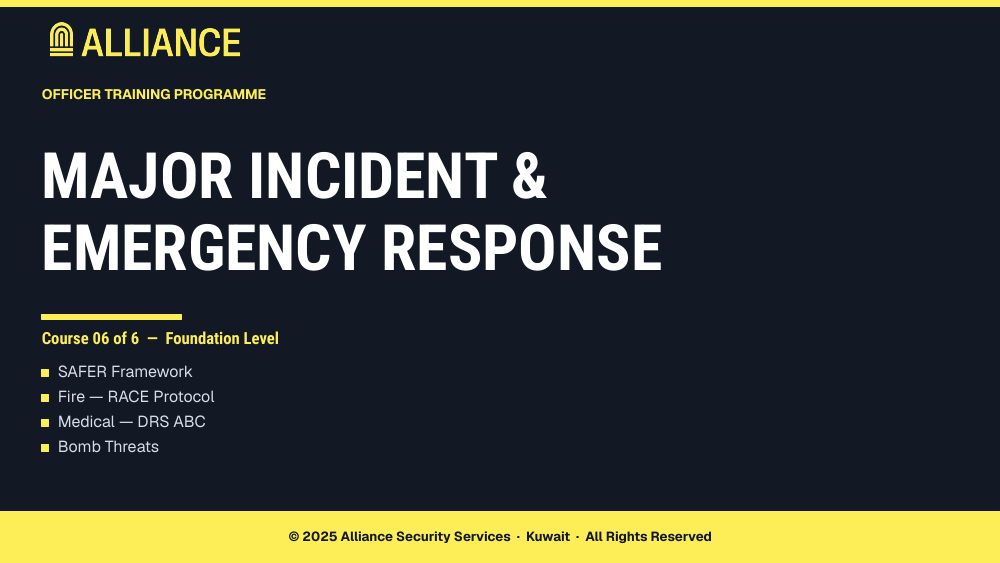 Major Incident & Emergency Response